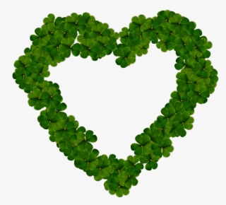 Heart, Clover, Png, Love, Saint Patrick, Luck, Ireland - Green Leaf Heart Png #2960728