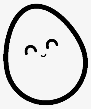 Dibujo De Huevo De Gallina Para Colorear - Black C #2960776