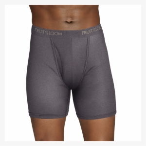 Men's Everlight Black/gray Boxer Briefs, - Fruit Of The Loom Underwear #2960967