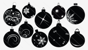 Christmas Bauble Silhouette Vector - Christmas Silhouette Png Transparente #2961231