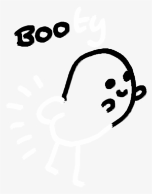 Art Funny Cute Halloween Drag Booty Ghost Boo Transparent - Transparent Halloween #2961541