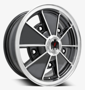 Klassik Rader Zodiac Gloss Black Machined - Empi Brm Wheel, Black With Polished Lip, 6.5" Wide, #2961934