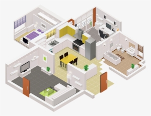 Condo - Building Isometric Cross Section Art #2962101