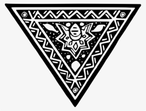 Decorative Divider 80 Vector Black And White Stock - Decorated Triangle #2962710