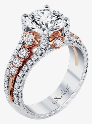 Kpr 587-2 Platinum And Rose Gold Engagement Ring #2962949