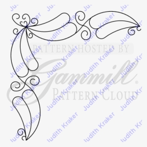 Bdrc 2 Feathers & Swirls Corner - Drawing #2963026