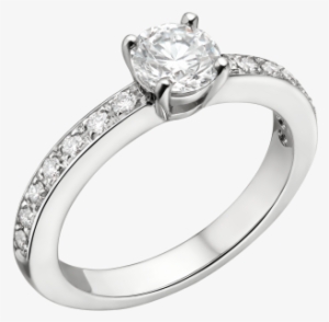 Solitario Griffe En Platino Con Un Diamante Redondo - Bulgari Griffe Diamanti #2965615