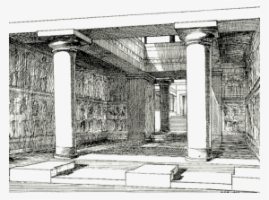 Sketch Of A Restored South Propylaeum - Palace Of Knossos Sketch #2966198