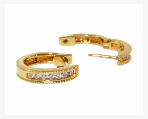 Gold Diamond Huggies - Body Jewelry #2966386