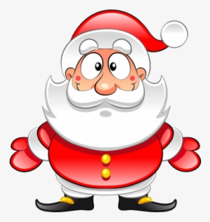 Barba Branca, Roupa E Gorro Vermelhos, Barriga Avantajada, - Cartoon Rudolph And Santa #2966773