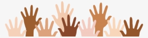 Multicultural Education - People Raising Hands Png #2967028