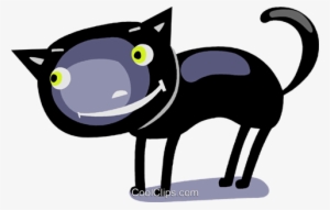Gato Negro Libres De Derechos Ilustraciones De Vectores - Illustration #2967537