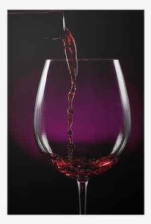 Llenando La Copa De Vino Sobre Fondo Negro Poster • - Champagne Stemware #2969142