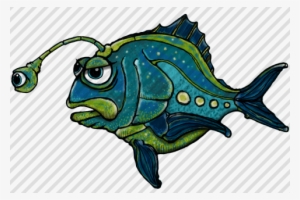 Hand-drawn Cartoon Alien Fish By Aaron Goodson - Marlin #2969144