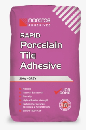 Rapid Porcelain Floor Adhesive - Norcros Adhesives Rapid Porcelain Grey #2969391