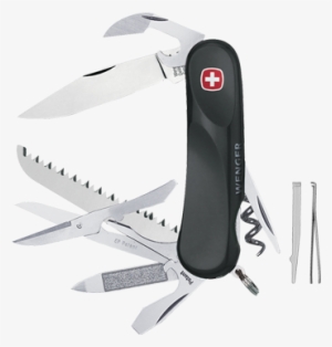 Wenger Swiss Army Black Evo Soft Touch 14-tool Knife #2969924