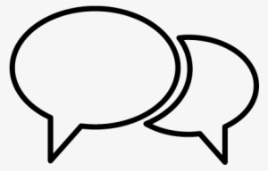 Chat Speech Bubbles Outline Vector - 2 Speech Bubbles Png #2970179