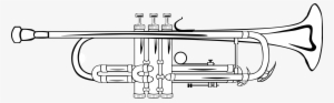 Big Image - Trumpet Clipart Black And White #2970917
