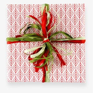 Herringbone Red Gift Wrap Roll - Gift Wrap Roll #2971046
