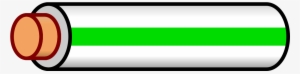 Wire White Green Stripe - White Green Wire #2971449