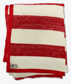 Red & White Stripe Throw Blanket - Blanket #2971734