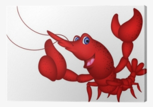 Vector Illustration Of Cute Red Shrimp Cartoon Thumb - Camarones Ilustracion #2971834