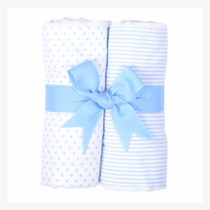 Burp Cloth-2 Burp Pad Set Blue And White Stripe And - Wrapping Paper #2971926