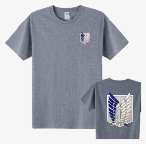 Attack On Titan Grey/blue Wings Of Freedom Shirt - Clannad Tshirt #2972263