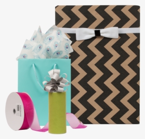 Pop-up Gift Wrap /& Ribbon Organizer In Green And White - Paper #2972520