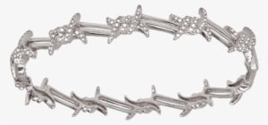 Barbed Wire Mix Gold And White Diamonds Bangle For - Bracelet #2972598