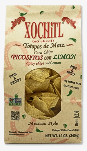 Totopos De Maíz Picositos - Xochitl Corn Chips, Stone-ground, Garlic - 1.5 Oz #2973071