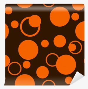 Orange And Brown Circle Dot Fabric Background Wall - Textile #2974161