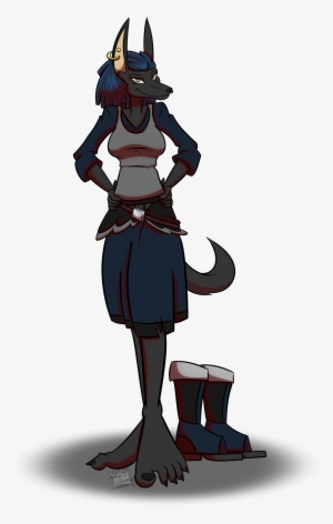 Jackal Girl Nisha - Furry Female Black Jackal #2975452