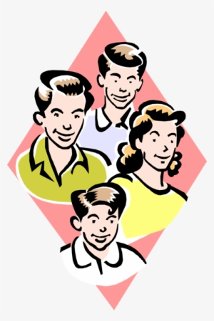 Vector Illustration Of 1950's Vintage Style Family - Cartoon #2976746 Vector Illustration Of 1950's Vintage Style Family - Cartoon #2976746