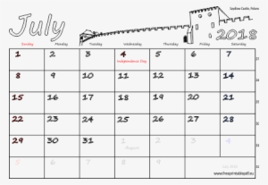 July 2018 Blank Calendar Printable - Kalendarz Lipiec 2018 #2978800