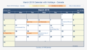 Get Blank March 2019 Printable Calendar - June 2018 Calendar With Holidays Canada #2978823