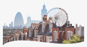 Outline Of A Group Of People In White Row Of Houses - London #2978943