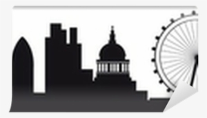 Detailed Silhouette Of London Skyline Wall Mural • - London Skyline Dark Blue Silhouette #2979012