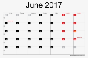 Blank Printable June 2017 Calendar In Printable Format - Moon Calendar November 2018 #2979016