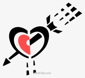 Coração Com Uma Flecha Através Dele Livre De Direitos - Illustration #2979404