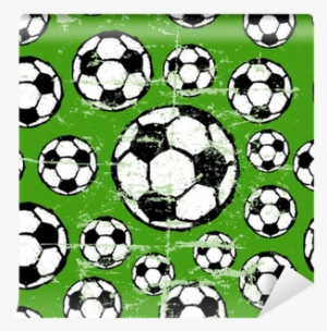 Seamless Background Pattern, Soccer Balls, Vector Illustration - Ball #2979879