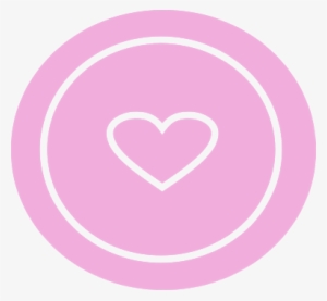 Mysticker Pink Heart Circle Button Cute Adorable Sweet - Cute Heart Circle Icon Png #2980142