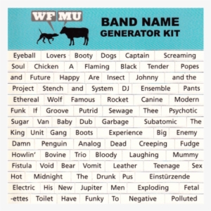 Wfmu's Band Name Generator Magnet Kit - Wfmu #2980152