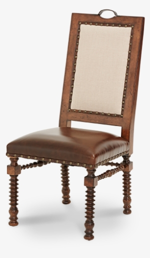 Bella Cera Fabric Back Side Chair With Leather Seat - Aico Bella Cera Fabric Back Side Chair W Leather Seat #2980573