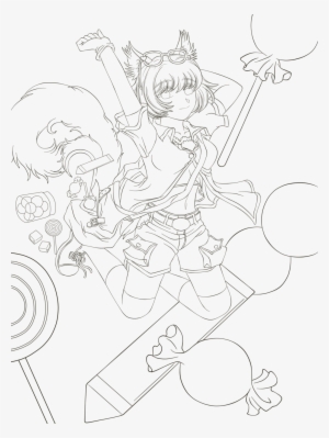 Candy Fox Lines By Witchcrystalchan - Anime #2980633