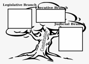 Branches Of Government Clip Art At Clipartimage - Black And White Clipart Tree #2982197