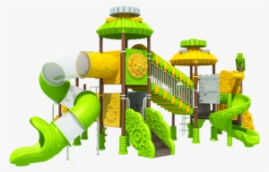 Amusement Park Safety Seesaw And Slide Equipment - Illustration #2983253