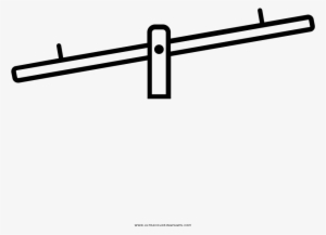 Seesaw Coloring Page - Monochrome #2983292
