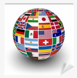 Globe International World Flags Wall Mural Pixers We - International Business Basics: Learn What You Need #2983718