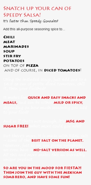 Snatch Up Your Can Of Speedy Salsa It's Faster Than - Speedy Gonzales #2984028